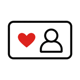 Illustration of a health coverage card with a heart and a person, for Medicaid and CHIP.