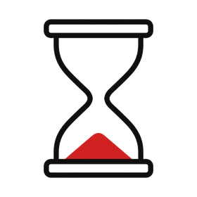 Illustration of an hourglass, for the income limit where the tax credit stops.